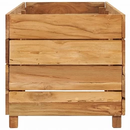 Acquista Letto Rialzato 150x40x38 cm Legno di Teak di Recupero e Acciaio con riferimento GHV-47423 della ditta GARDENHOME