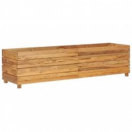 Acquista Letto Rialzato 150x40x38 cm Legno di Teak di Recupero e Acciaio con riferimento GHV-47423 della ditta GARDENHOME