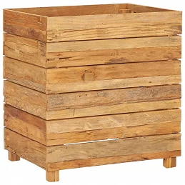 Acquista Letto Rialzato 50x40x55 cm Legno di Teak di Recupero e Acciaio con riferimento GHV-47424 della ditta GARDENHOME
