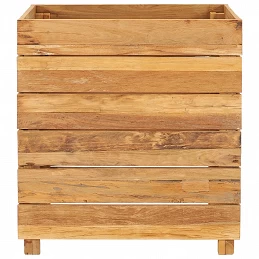 Acquista Letto Rialzato 50x40x55 cm Legno di Teak di Recupero e Acciaio con riferimento GHV-47424 della ditta GARDENHOME