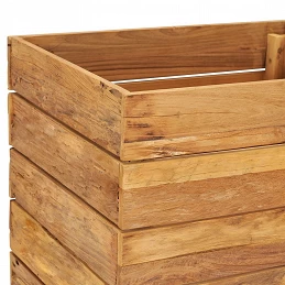 Acquista Letto Rialzato 50x40x55 cm Legno di Teak di Recupero e Acciaio con riferimento GHV-47424 della ditta GARDENHOME
