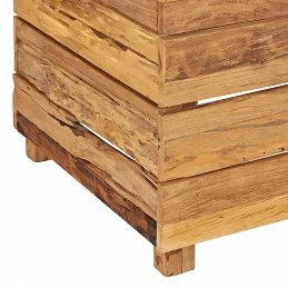 Acquista Letto Rialzato 50x40x55 cm Legno di Teak di Recupero e Acciaio con riferimento GHV-47424 della ditta GARDENHOME