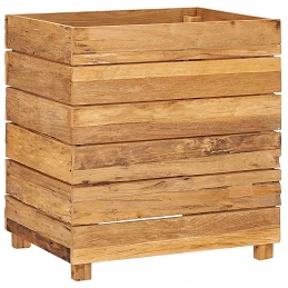 Acquista Letto Rialzato 50x40x55 cm Legno di Teak di Recupero e Acciaio con riferimento GHV-47424 della ditta GARDENHOME