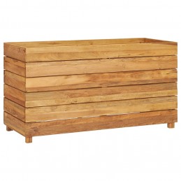 Acquista Letto Rialzato 100x40x55 cm Legno di Teak di Recupero e Acciaio con riferimento GHV-47425 della ditta GARDENHOME