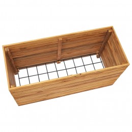 Acquista Letto Rialzato 100x40x55 cm Legno di Teak di Recupero e Acciaio con riferimento GHV-47425 della ditta GARDENHOME