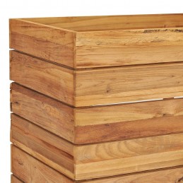 Acquista Letto Rialzato 100x40x55 cm Legno di Teak di Recupero e Acciaio con riferimento GHV-47425 della ditta GARDENHOME