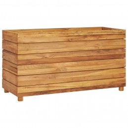 Acquista Letto Rialzato 100x40x55 cm Legno di Teak di Recupero e Acciaio con riferimento GHV-47425 della ditta GARDENHOME