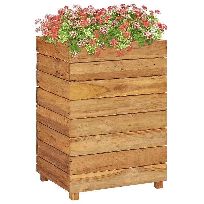 Acquista Letto Rialzato 50x40x72 cm Legno di Teak di Recupero e Acciaio con riferimento GHV-47427 della ditta GARDENHOME
