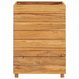 Acquista Letto Rialzato 50x40x72 cm Legno di Teak di Recupero e Acciaio con riferimento GHV-47427 della ditta GARDENHOME