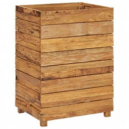 Acquista Letto Rialzato 50x40x72 cm Legno di Teak di Recupero e Acciaio con riferimento GHV-47427 della ditta GARDENHOME