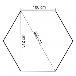 Acquista Gazebo Padiglione da Giardino con Tende Esagonale 360x265 cm con riferimento GHV-43166 della ditta GARDENHOME