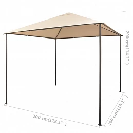 Acquista Gazebo Padiglione Tenda Tettoia 3x3 m Acciaio Beige con riferimento GHV-43172 della ditta GARDENHOME