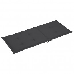 Acquista 2 Pz Cuscini per Sedie da Giardino Antracite 120x50x3 cm con riferimento GHV-43177 della ditta GARDENHOME