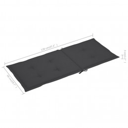 Acquista 2 Pz Cuscini per Sedie da Giardino Antracite 120x50x3 cm con riferimento GHV-43177 della ditta GARDENHOME