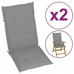 Acquista 2 pz Cuscini per Sedie da Giardino Grigi 120x50x3 cm con riferimento GHV-43179 della ditta GARDENHOME