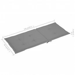Acquista 2 pz Cuscini per Sedie da Giardino Grigi 120x50x3 cm con riferimento GHV-43179 della ditta GARDENHOME