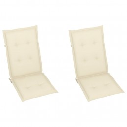 Acquista 2 pz Cuscini per Sedie da Giardino Crema 120x50x3 cm con riferimento GHV-43181 della ditta GARDENHOME
