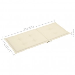 Acquista 2 pz Cuscini per Sedie da Giardino Crema 120x50x3 cm con riferimento GHV-43181 della ditta GARDENHOME
