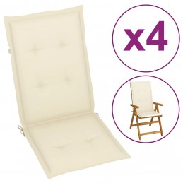 Acquista 4 pz Cuscini per Sedie da Giardino Crema 120x50x3 cm con riferimento GHV-43182 della ditta GARDENHOME