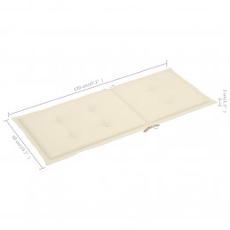 Acquista 4 pz Cuscini per Sedie da Giardino Crema 120x50x3 cm con riferimento GHV-43182 della ditta GARDENHOME