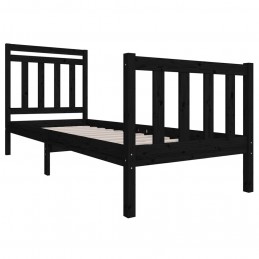 Acquista Giroletto Nero in Legno Massello 75x190 cm 2FT6 Small Single con riferimento GHV-3100683 della ditta GARDENHOME