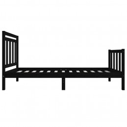 Acquista Giroletto Nero in Legno Massello 75x190 cm 2FT6 Small Single con riferimento GHV-3100683 della ditta GARDENHOME