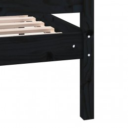 Acquista Giroletto Nero in Legno Massello 75x190 cm 2FT6 Small Single con riferimento GHV-3100683 della ditta GARDENHOME