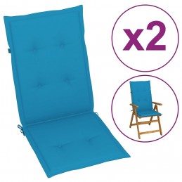 Acquista 2 pz Cuscini per Sedie da Giardino Blu 120x50x3 cm con riferimento GHV-43183 della ditta GARDENHOME