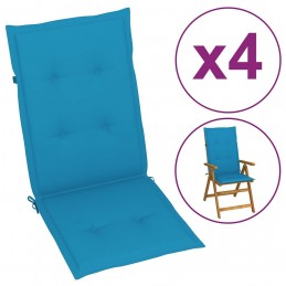 Acquista 4 Pz Cuscini per Sedie da Giardino Blu 120x50x3 cm con riferimento GHV-43184 della ditta GARDENHOME