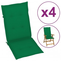 Acquista 4 pz Cuscini per Sedie da Giardino Verdi 120x50x3 cm con riferimento GHV-43186 della ditta GARDENHOME