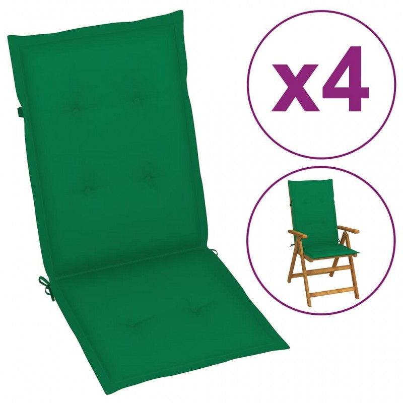 Acquista 4 pz Cuscini per Sedie da Giardino Verdi 120x50x3 cm con riferimento GHV-43186 della ditta GARDENHOME
