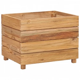Acquista Letto Rialzato 50x40x38 cm Legno di Teak di Recupero e Acciaio con riferimento GHV-47421 della ditta GARDENHOME