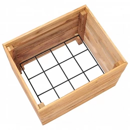 Acquista Letto Rialzato 50x40x38 cm Legno di Teak di Recupero e Acciaio con riferimento GHV-47421 della ditta GARDENHOME