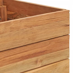 Acquista Letto Rialzato 50x40x38 cm Legno di Teak di Recupero e Acciaio con riferimento GHV-47421 della ditta GARDENHOME