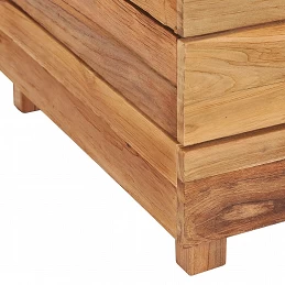 Acquista Letto Rialzato 50x40x38 cm Legno di Teak di Recupero e Acciaio con riferimento GHV-47421 della ditta GARDENHOME