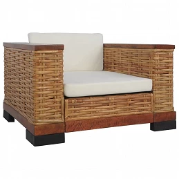 Acquista Set di Divani 2 pz con Cuscini in Rattan Naturale Marrone con riferimento GHV-278618 della ditta GARDENHOME