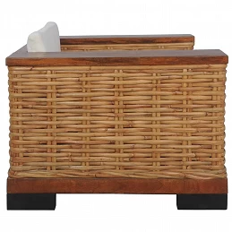 Acquista Set di Divani 2 pz con Cuscini in Rattan Naturale Marrone con riferimento GHV-278618 della ditta GARDENHOME