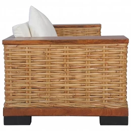 Acquista Set di Divani 2 pz con Cuscini in Rattan Naturale Marrone con riferimento GHV-278618 della ditta GARDENHOME
