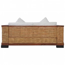 Acquista Set di Divani 2 pz con Cuscini in Rattan Naturale Marrone con riferimento GHV-278618 della ditta GARDENHOME