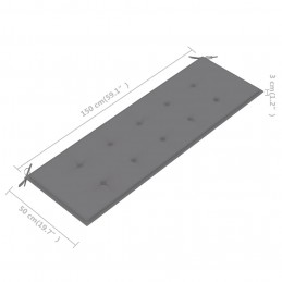 Acquista Cuscino per Panca da Giardino Grigio 150x50x3 cm con riferimento GHV-43195 della ditta GARDENHOME