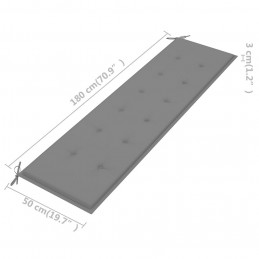 Acquista Cuscino per Panca da Giardino Grigio 180x50x3 cm con riferimento GHV-43196 della ditta GARDENHOME