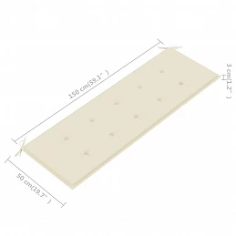 Acquista Cuscino per Panca da Giardino Crema 150x50x3 cm con riferimento GHV-43199 della ditta GARDENHOME