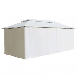 Acquista Gazebo con Tende 600x298x270 cm Bianco 180g/m² con riferimento GHV-310073 della ditta GARDENHOME
