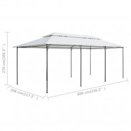 Acquista Gazebo con Tende 600x298x270 cm Bianco 180g/m² con riferimento GHV-310073 della ditta GARDENHOME