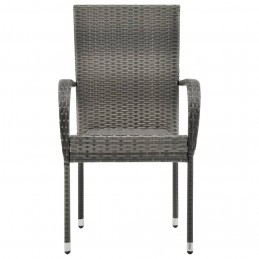 Acquista Sedie da Esterno Impilabili 4 pz Grigie in Polyrattan con riferimento GHV-310085 della ditta GARDENHOME