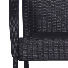 Acquista Sedie da Esterno Impilabili 6 pz in Polyrattan Nere con riferimento GHV-310087 della ditta GARDENHOME
