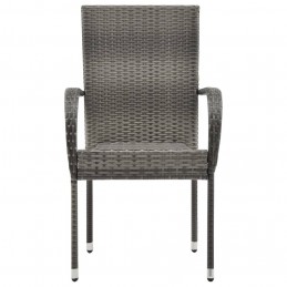 Acquista Sedie da Esterno Impilabili 6 pz Grigie in Polyrattan con riferimento GHV-310088 della ditta GARDENHOME