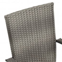 Acquista Sedie da Esterno Impilabili 6 pz Grigie in Polyrattan con riferimento GHV-310088 della ditta GARDENHOME