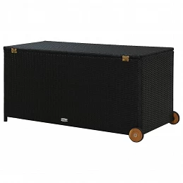 Acquista Contenitore da Giardino Nero 120x65x61 cm in Polyrattan con riferimento GHV-310089 della ditta GARDENHOME