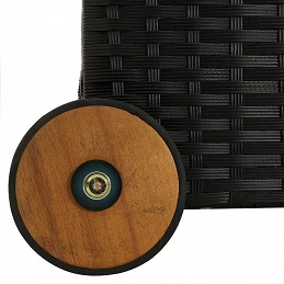 Acquista Contenitore da Giardino Nero 120x65x61 cm in Polyrattan con riferimento GHV-310089 della ditta GARDENHOME
